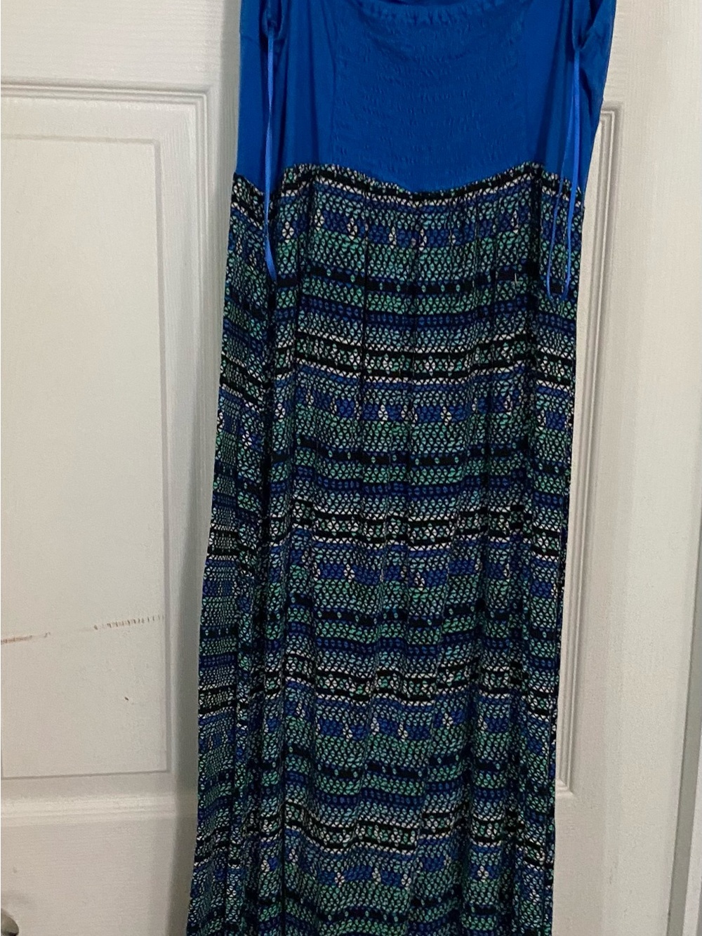 Mudd Blue and Green Maxi Dress